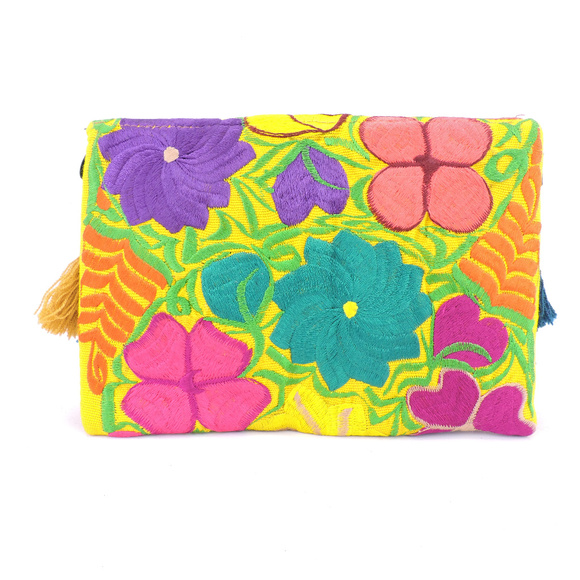 Handmade Boho Crossbody Purse Tassel Embroidered - Picture 2 of 3